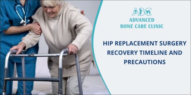 Hip replacement surgery recovery timeline